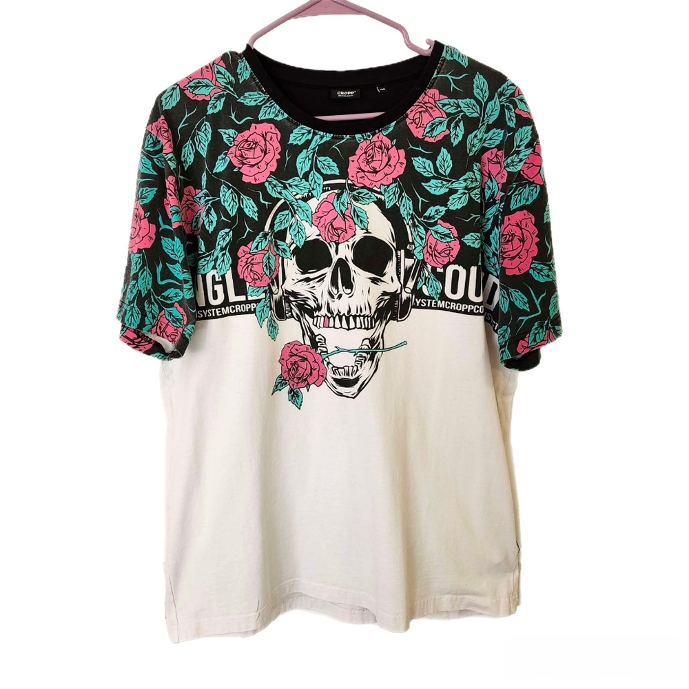 Cropp Skull & Roses Graphic Tee